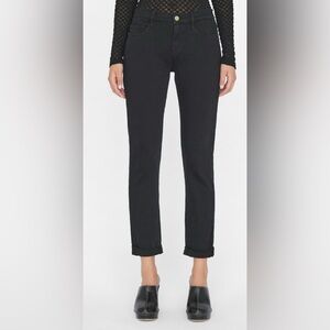 FRAME Denim Le Garçon Skinny Boyfriend Jeans | Noir | Size 25